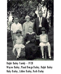 Ralph Bailey Family 1928 