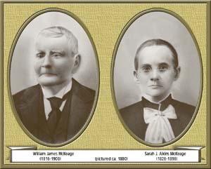 William James McKeage and Sarah J. Aikins McKeage (about 1880)