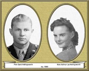 Pren Hollingsworth and Mary Kathryn "Kay" Lay Hollingsworth (about 1944)